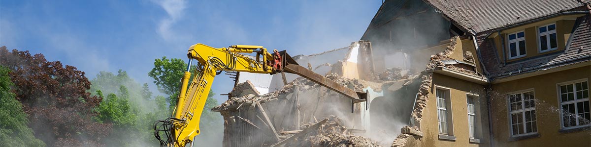 Banner of demolition service