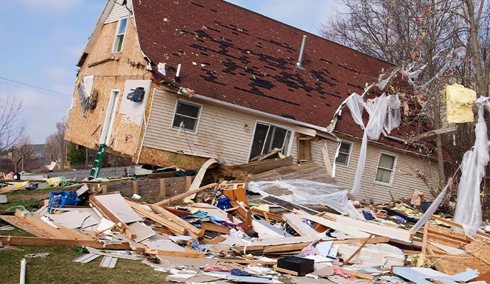 house destroyed in storm