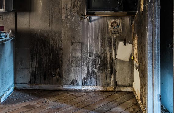 kitchen crockeries oven fire and water damage restoration