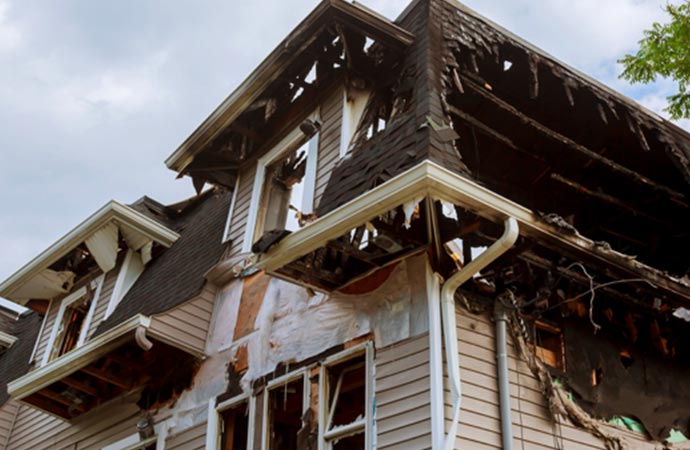 residential siding house fire damage