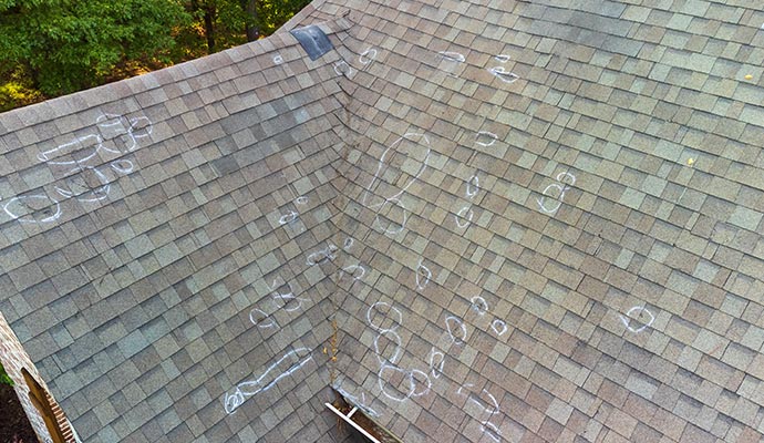 hail damaged roof