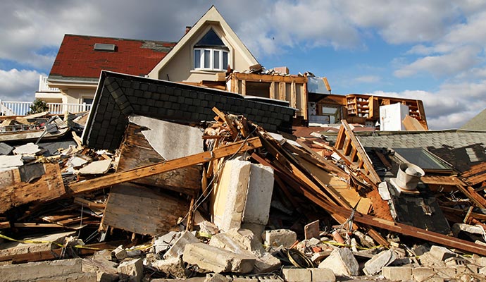 house damaged in storm