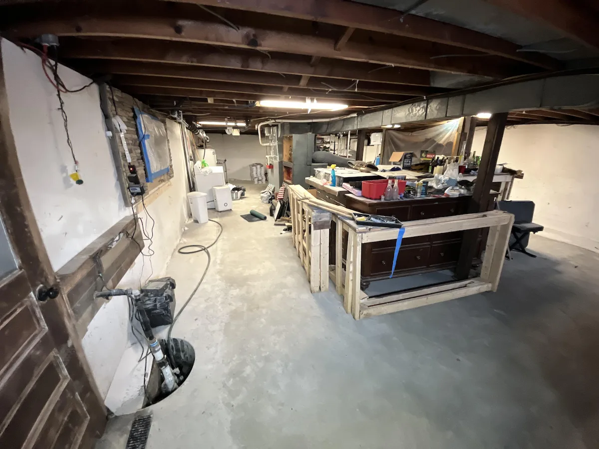 Entire basement clean, passed mold test by the environmental specialists